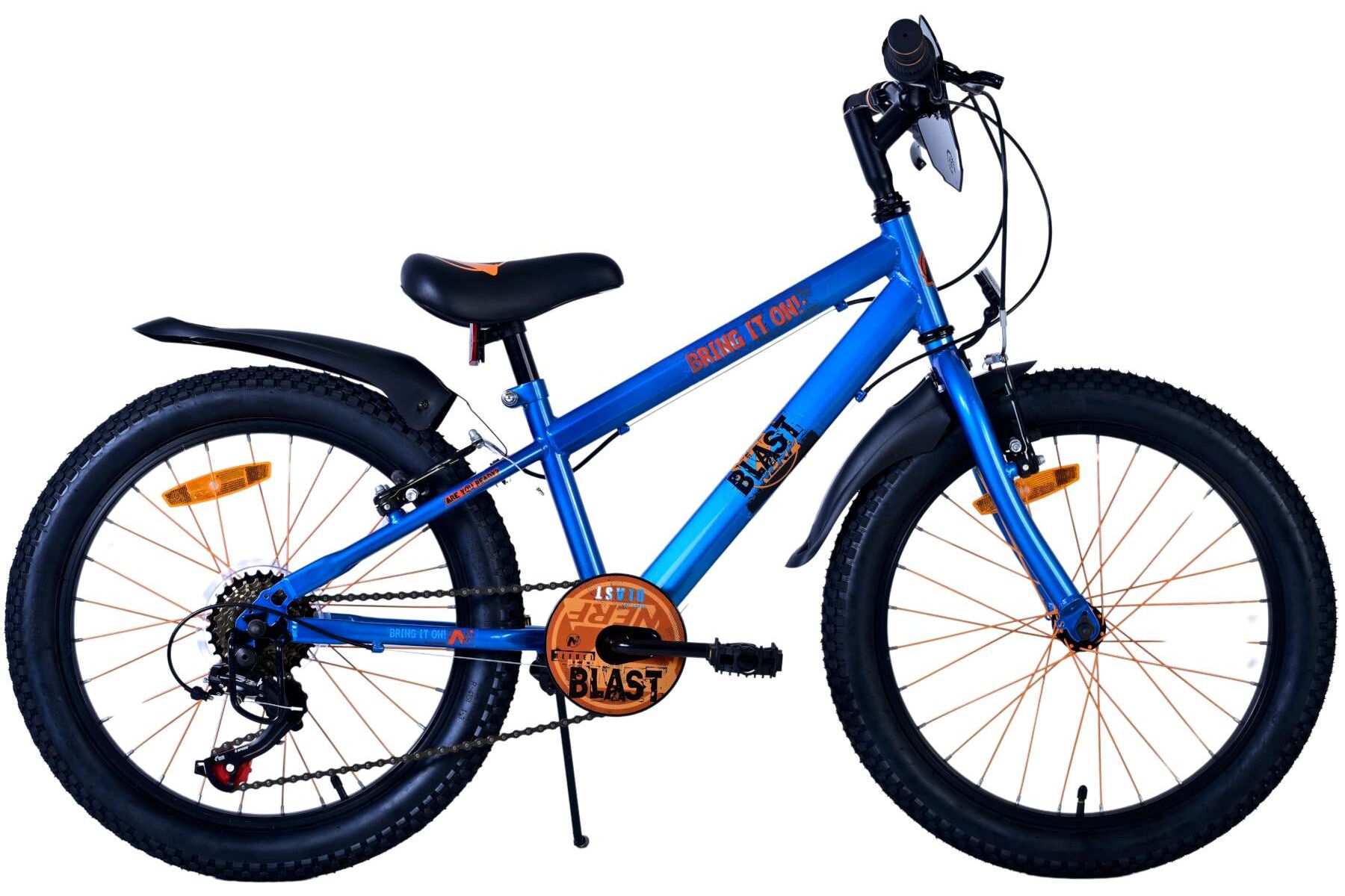 Barncykel Nerf 20 tum – 6 växlar Satin Blå för barn 6–8 år