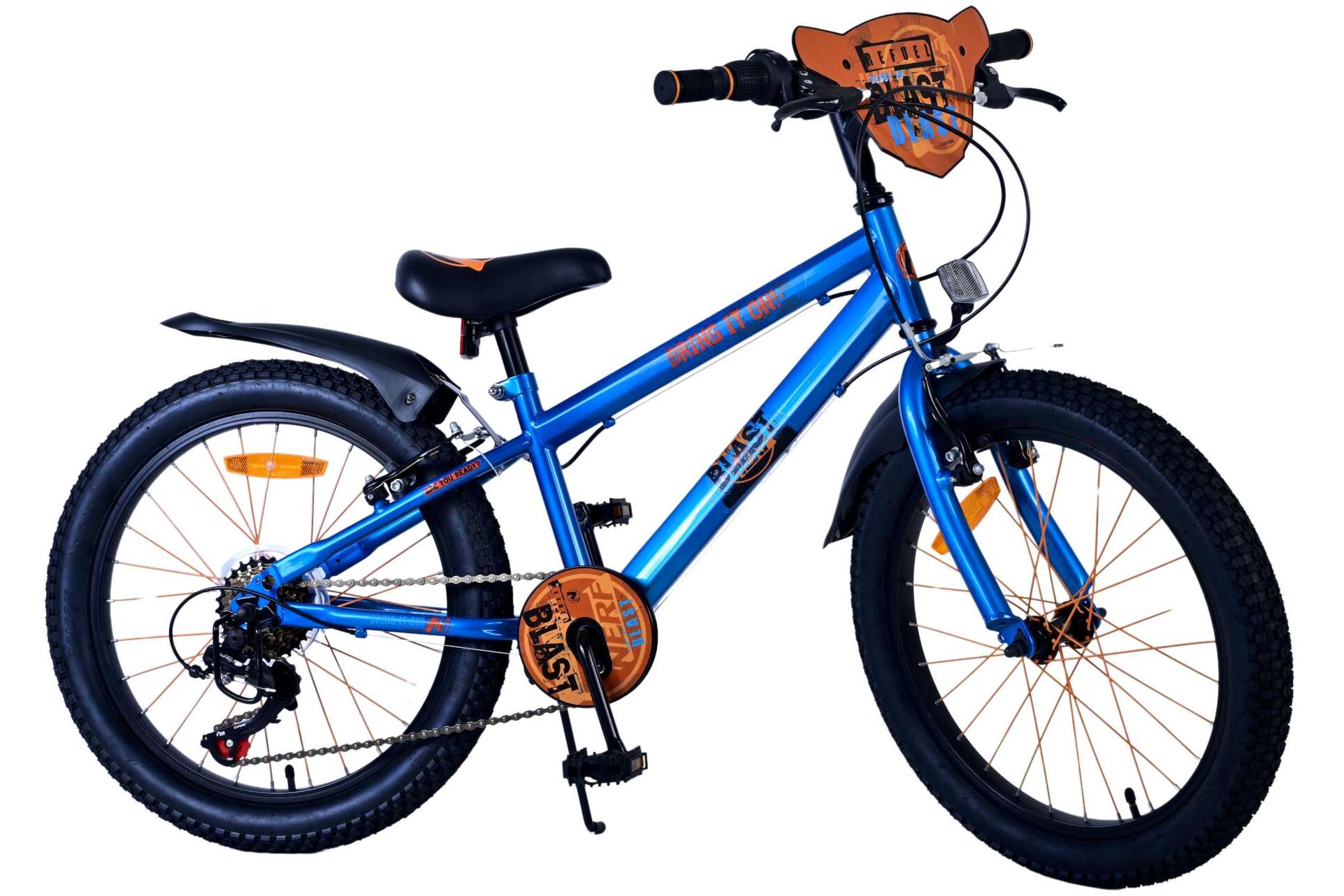 Barncykel Nerf 20 tum – 6 växlar Satin Blå för barn 6–8 år - 9