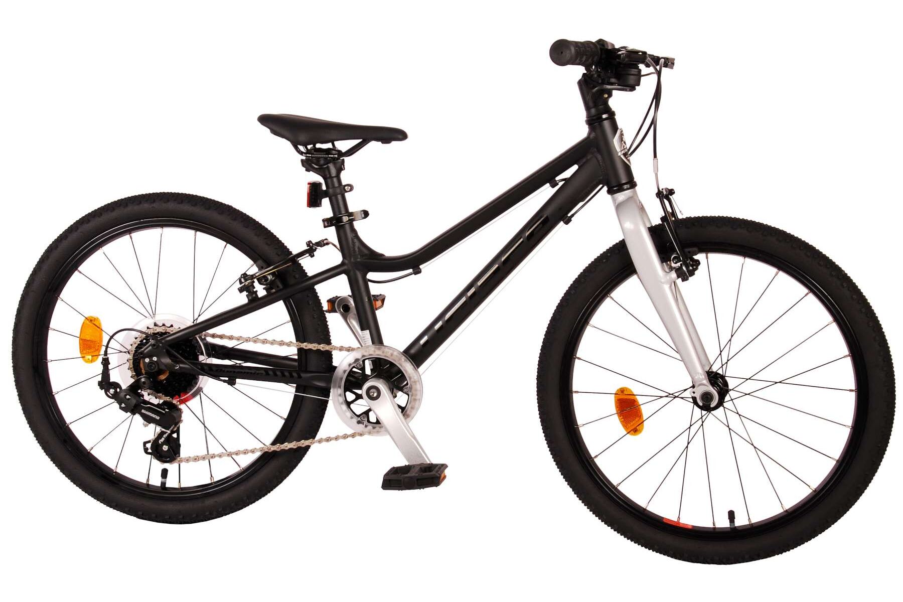 Barncykel Volare Dynamic 20 tum – 7 Växlar Matt Svart för barn 6–8 år