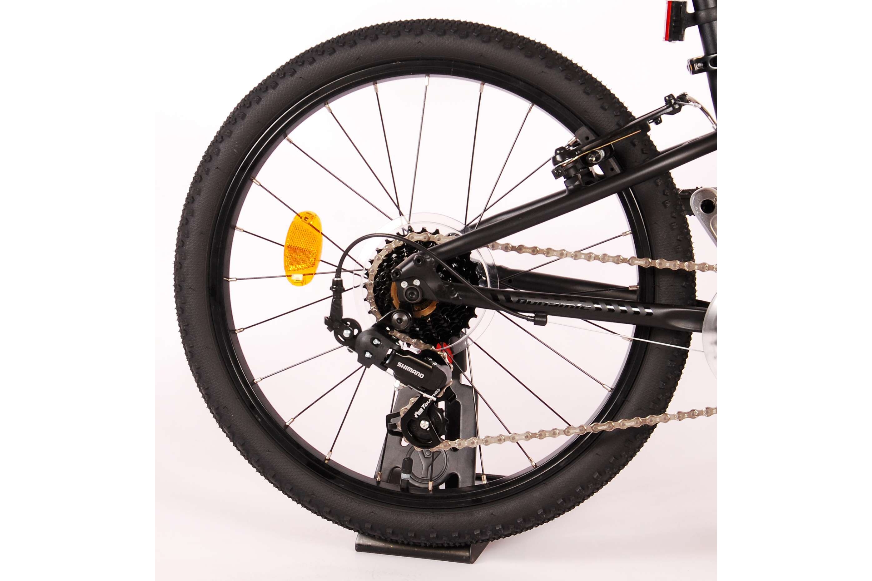 Barncykel Volare Dynamic 20 tum – 7 Växlar Matt Svart för barn 6–8 år - 4