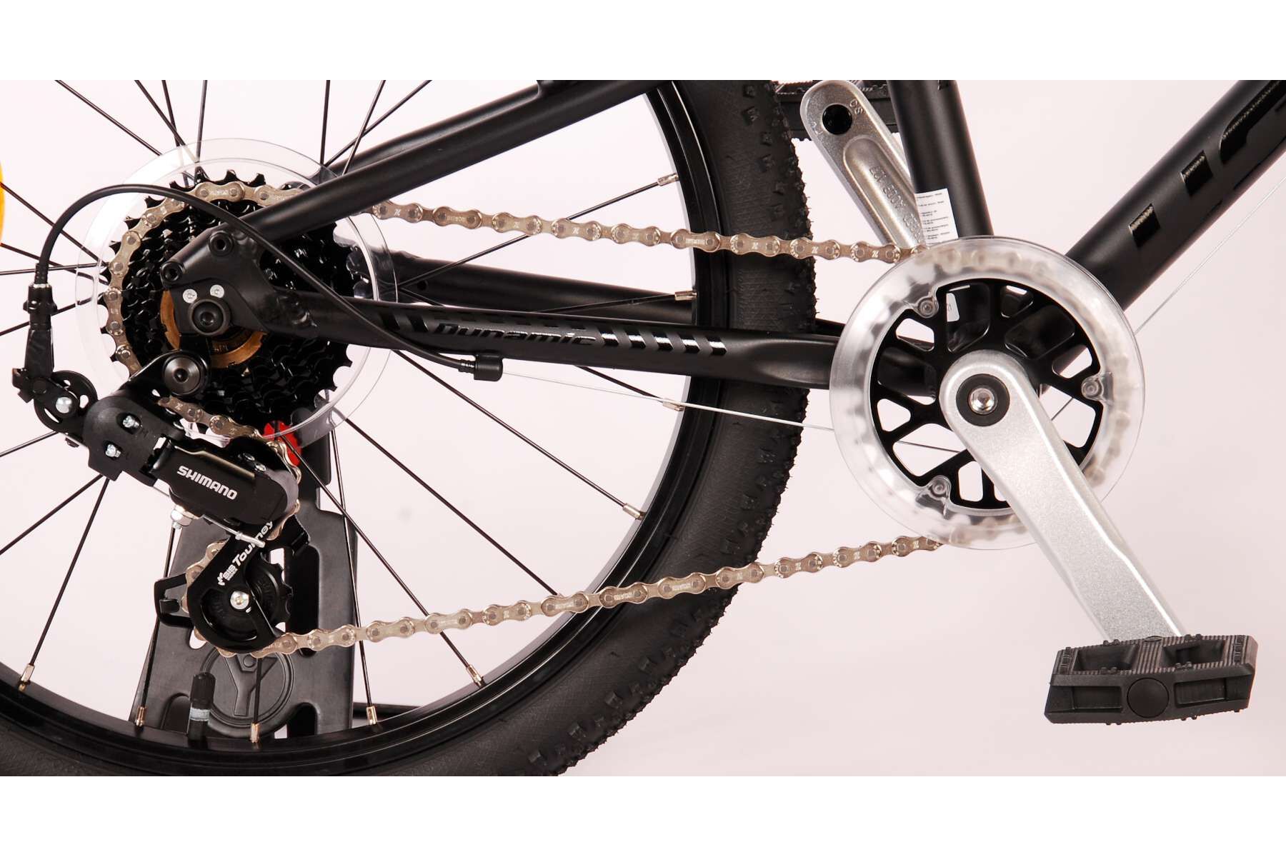 Barncykel Volare Dynamic 20 tum – 7 Växlar Matt Svart för barn 6–8 år - 6