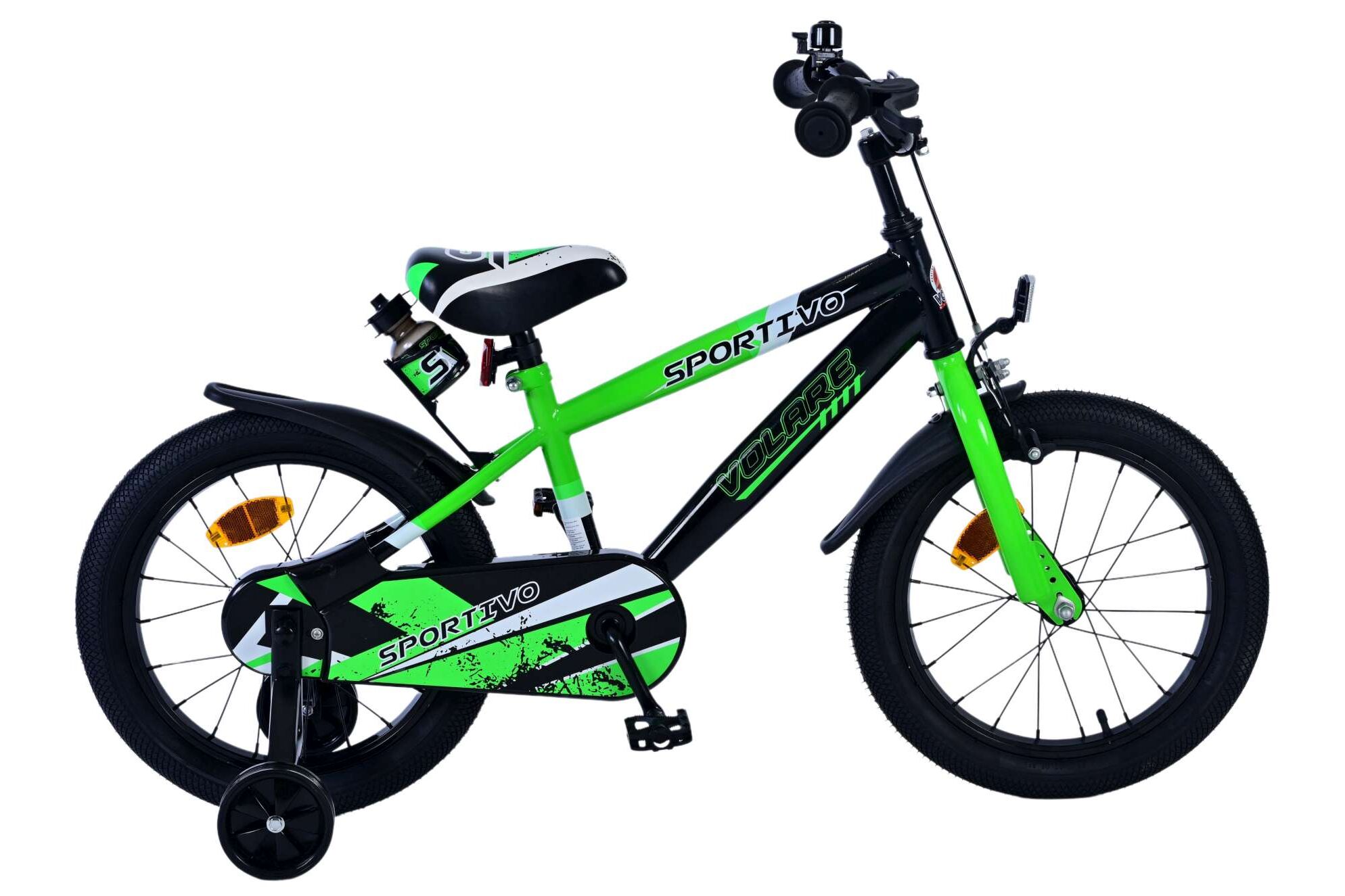 Barncykel Volare Sportivo 16 tum – Grön för barn 4–6 år - 2