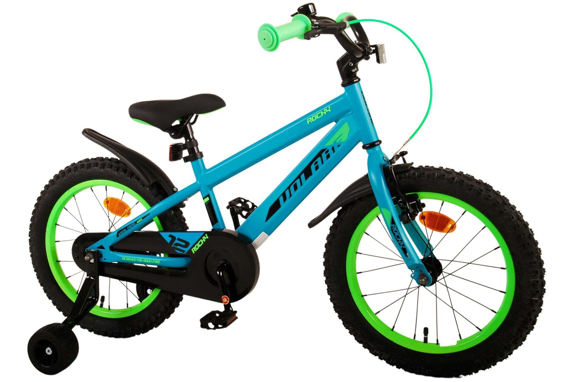 Barncykel Volare Rocky 16 tum – Grön för barn 4–6 år