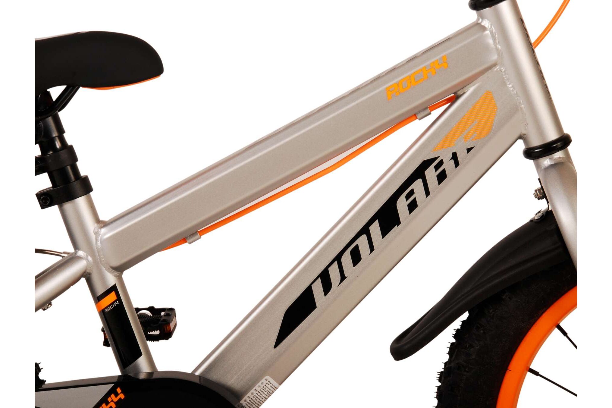 Barncykel Volare Rocky 16 tum – Grå för barn 4–6 år - 6