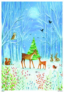 Adventskalender A4 - Rådjur i skogen