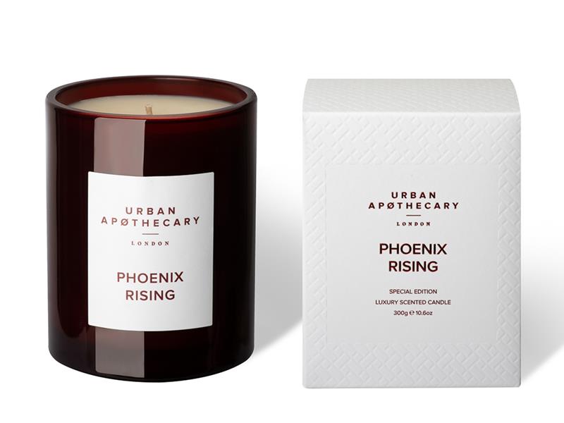 Urban.A Phoenix Rising Luxury Red Glass Candle