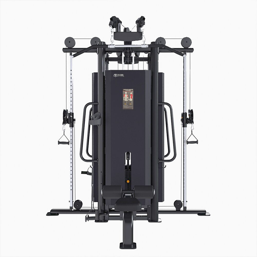 Thor Fitness Standard 4-stack med dubbla ställbara draghissar.