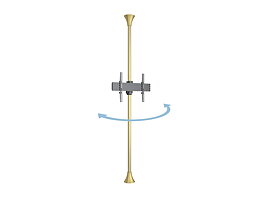 M Floor to ceiling Mount Pro MBFC1U Turn Brass