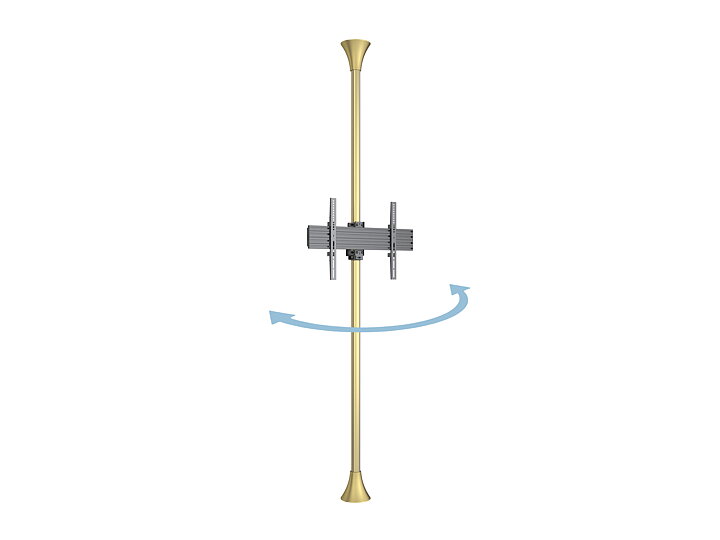 M Floor to ceiling Mount Pro MBFC1U Turn Brass