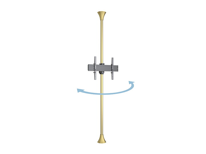 M Floor to ceiling Mount Pro MBFC1U Turn Brass