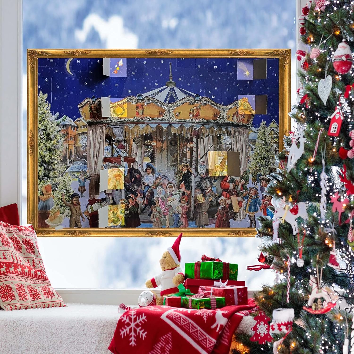 Adventskalender A3 Viktoriansk - Karusell - 3