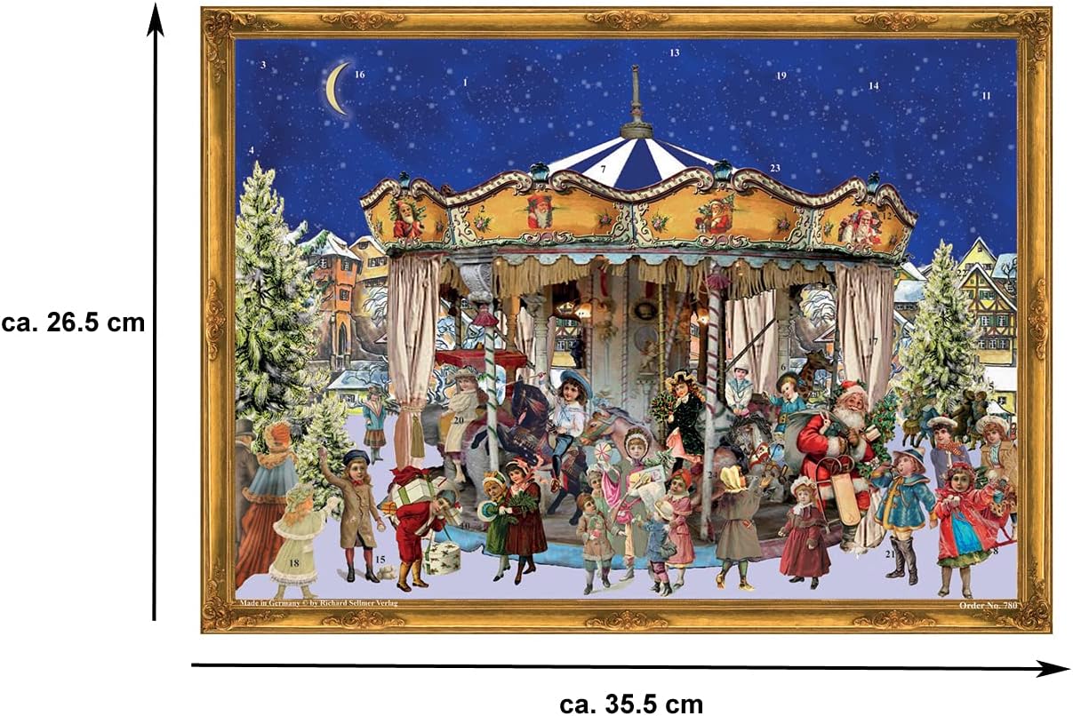 Adventskalender A3 Viktoriansk - Karusell - 4