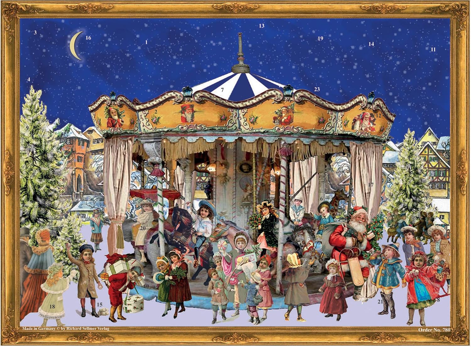 Adventskalender A3 Viktoriansk - Karusell
