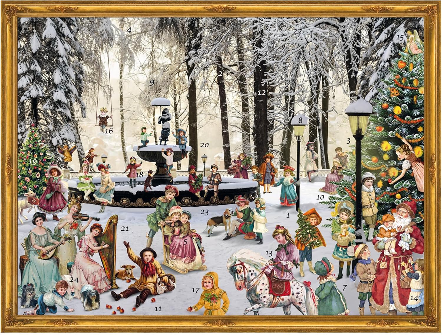 Adventskalender A3 Viktoriansk - Vid fontänen