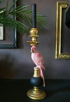 Ljusstake - Pink Parrot