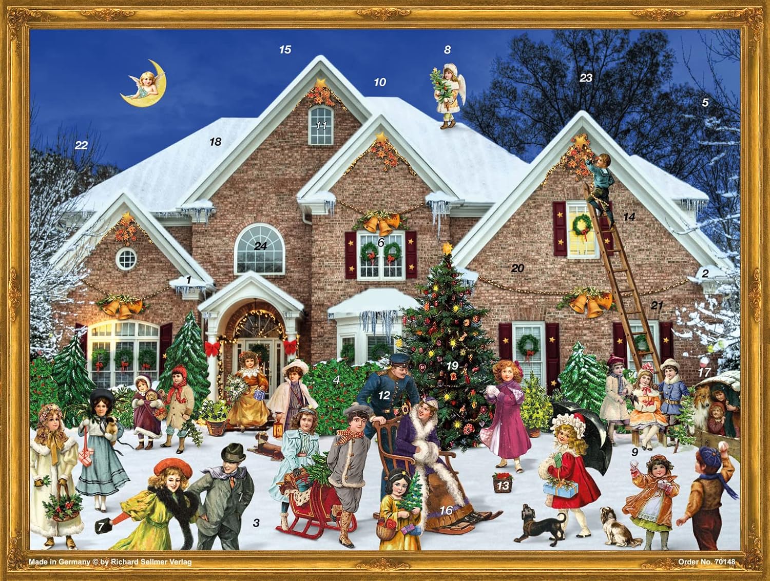 German Advent Calendar A3 - Victorian house
