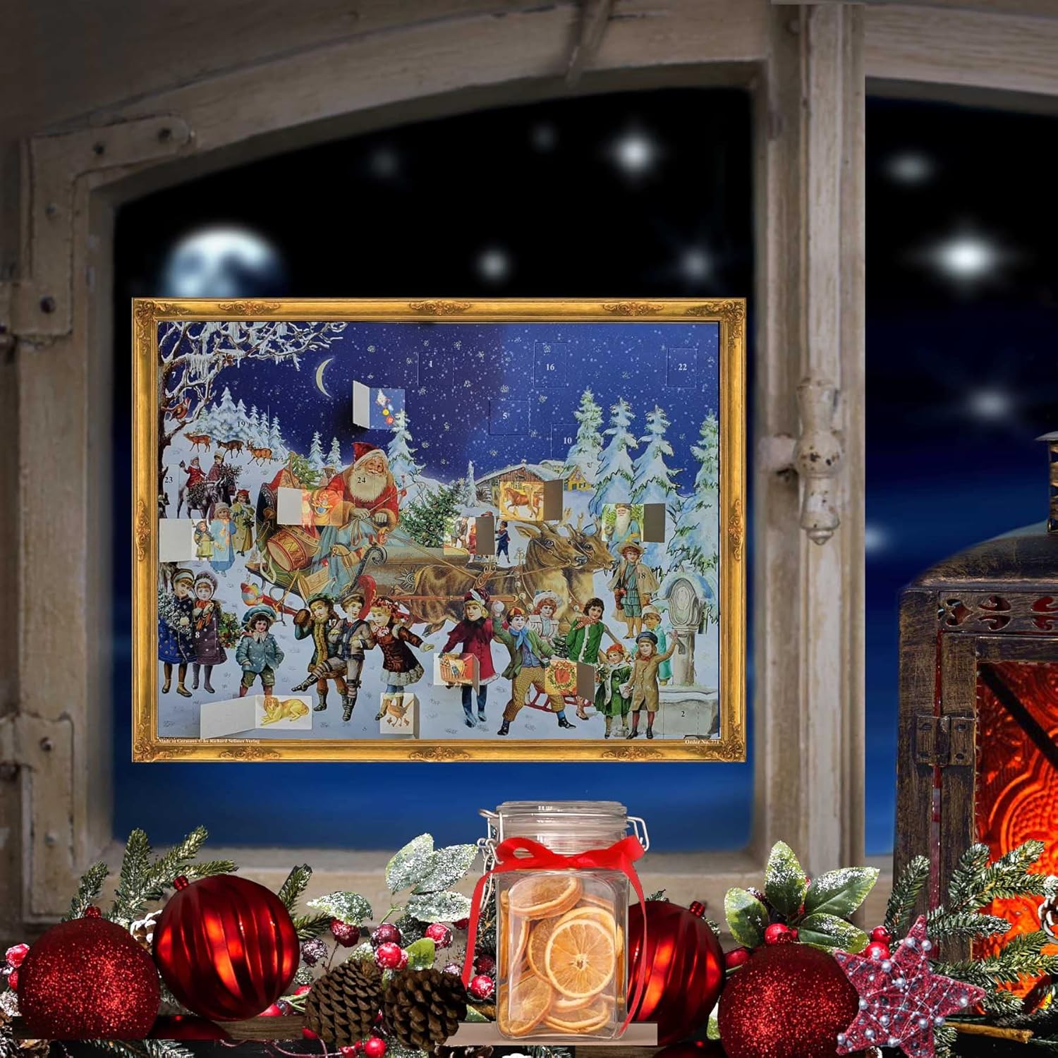 Adventskalender A3 Viktoriansk - Tomtesläde - 3