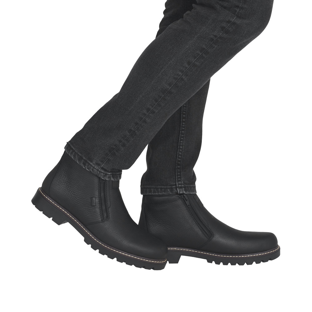 Rieker Herrboots Ullfodrad Svart - 10