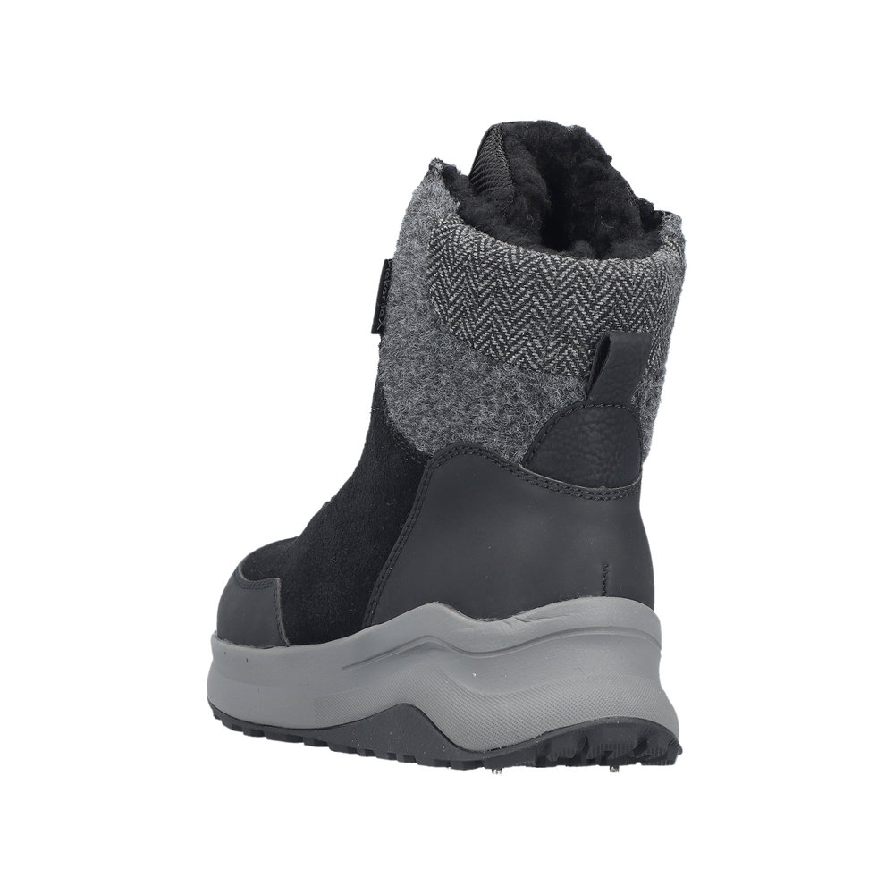 Rieker Varmfodrad Damboots med 11 dubbar Svart - 3
