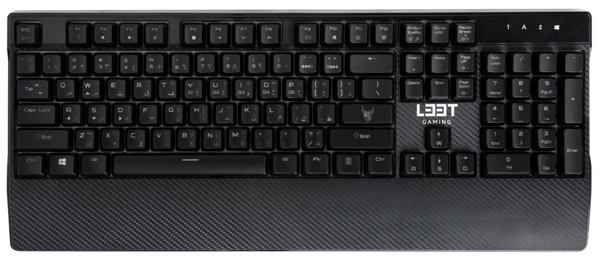 L33T-Gaming, MEGINGJÖRD Full Mechanical Gaming Keyboard w.RGB (ARABISK LAYOUT)
