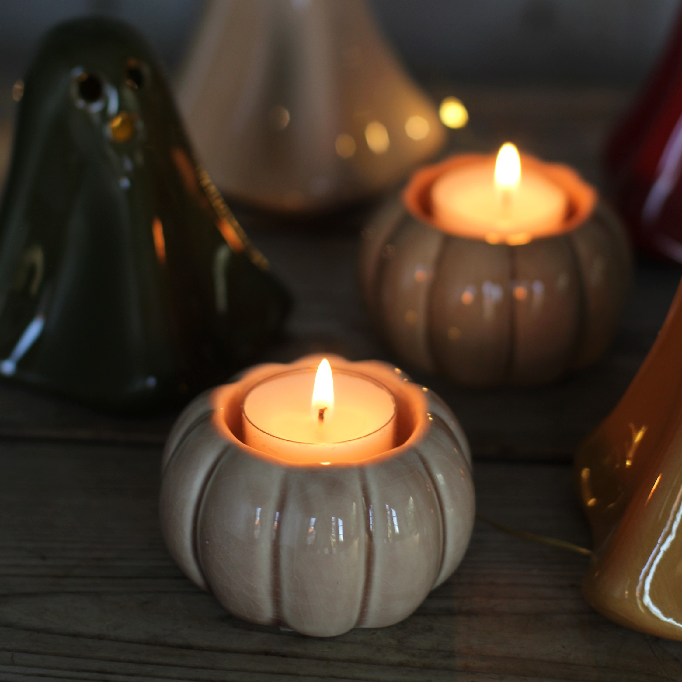 Pumpa ljuslykta - Nougat - 4