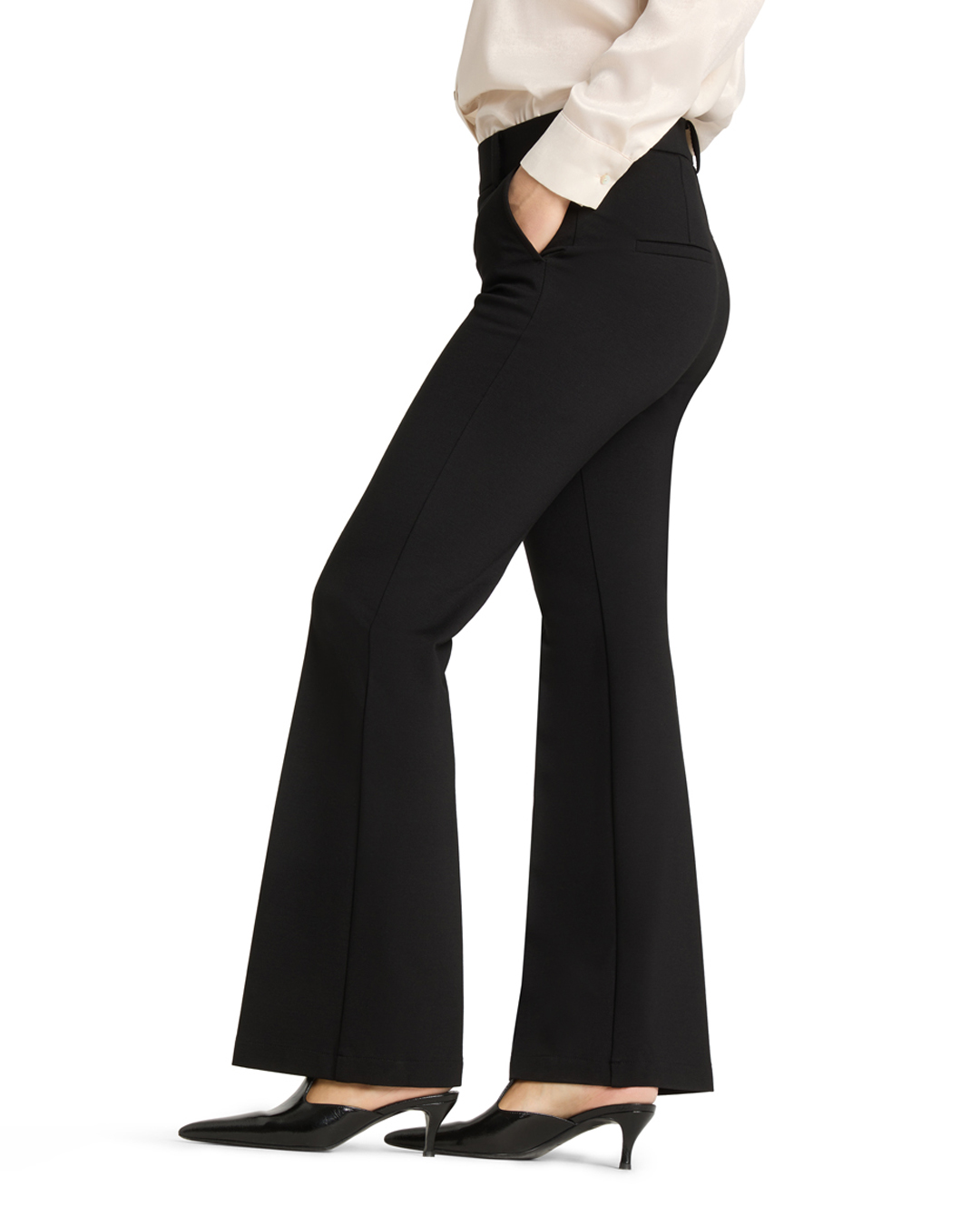 Byxa Francoise bootcut sydda pressveck svart - 3