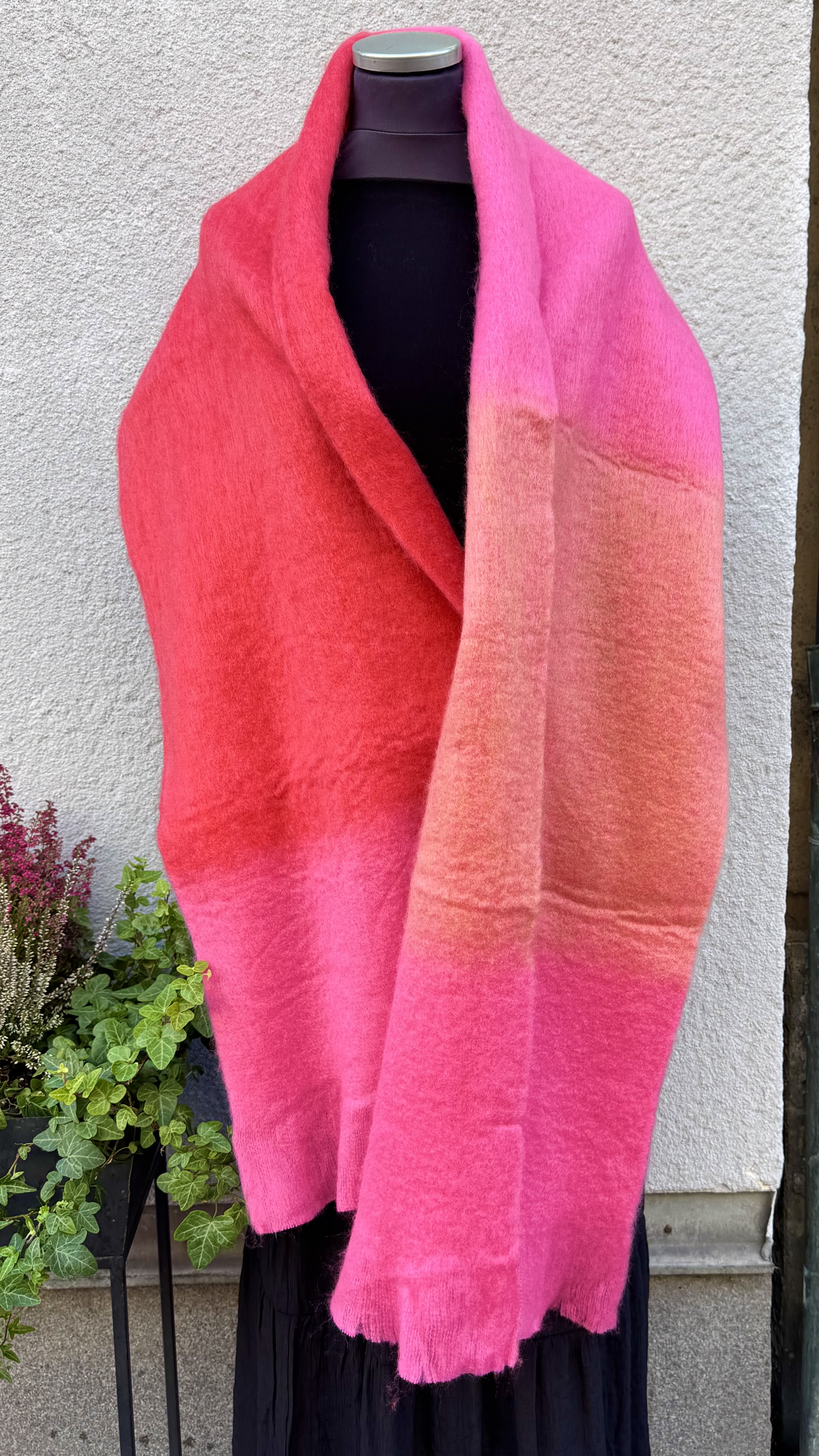 Chill soft winter scarf- red/pink - 3