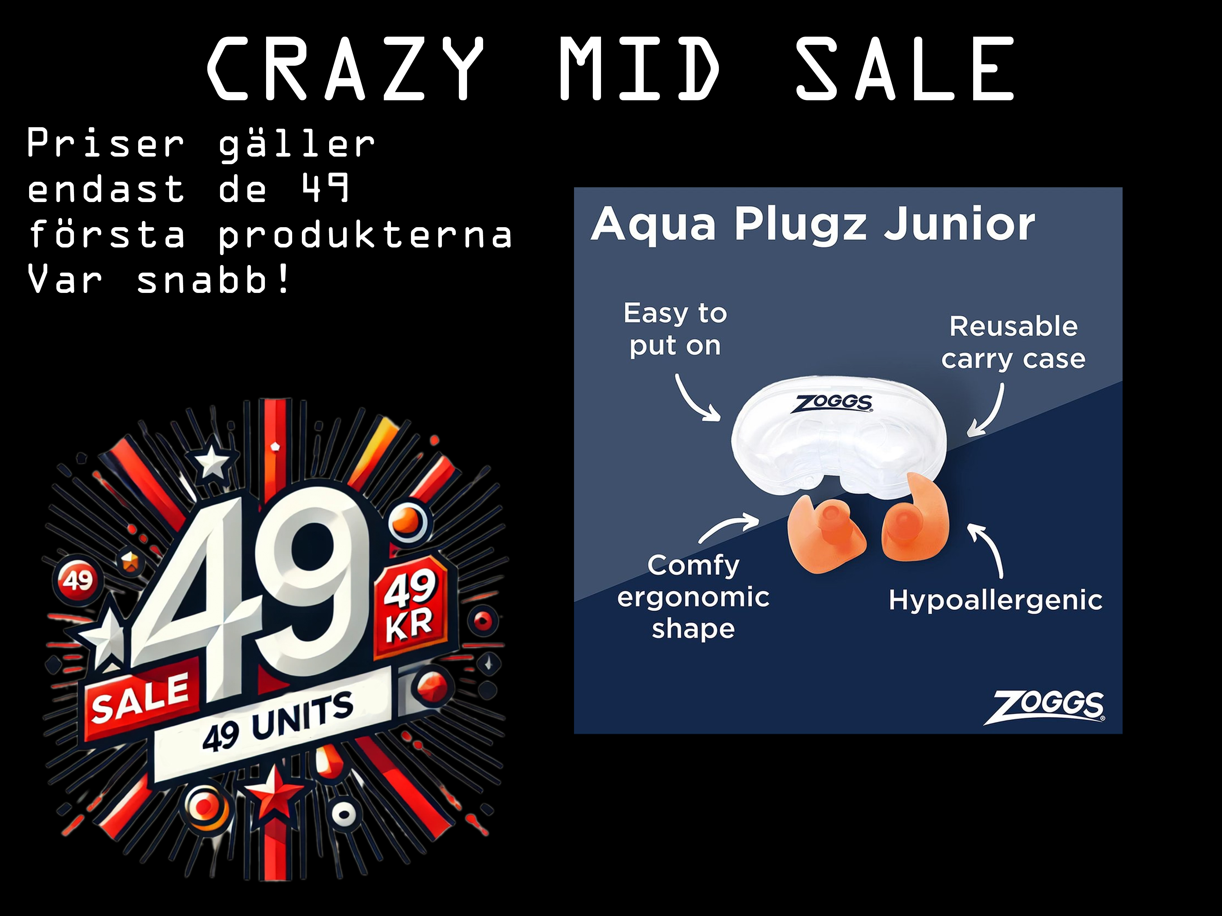 Zoggs Aqua Plugz Junior ørepropper