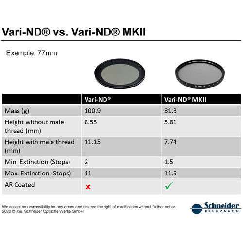 Schneider True-Match Vari-ND MKII Variable ND Filter 77mm, 1.5 to 11.5-Stop - 4