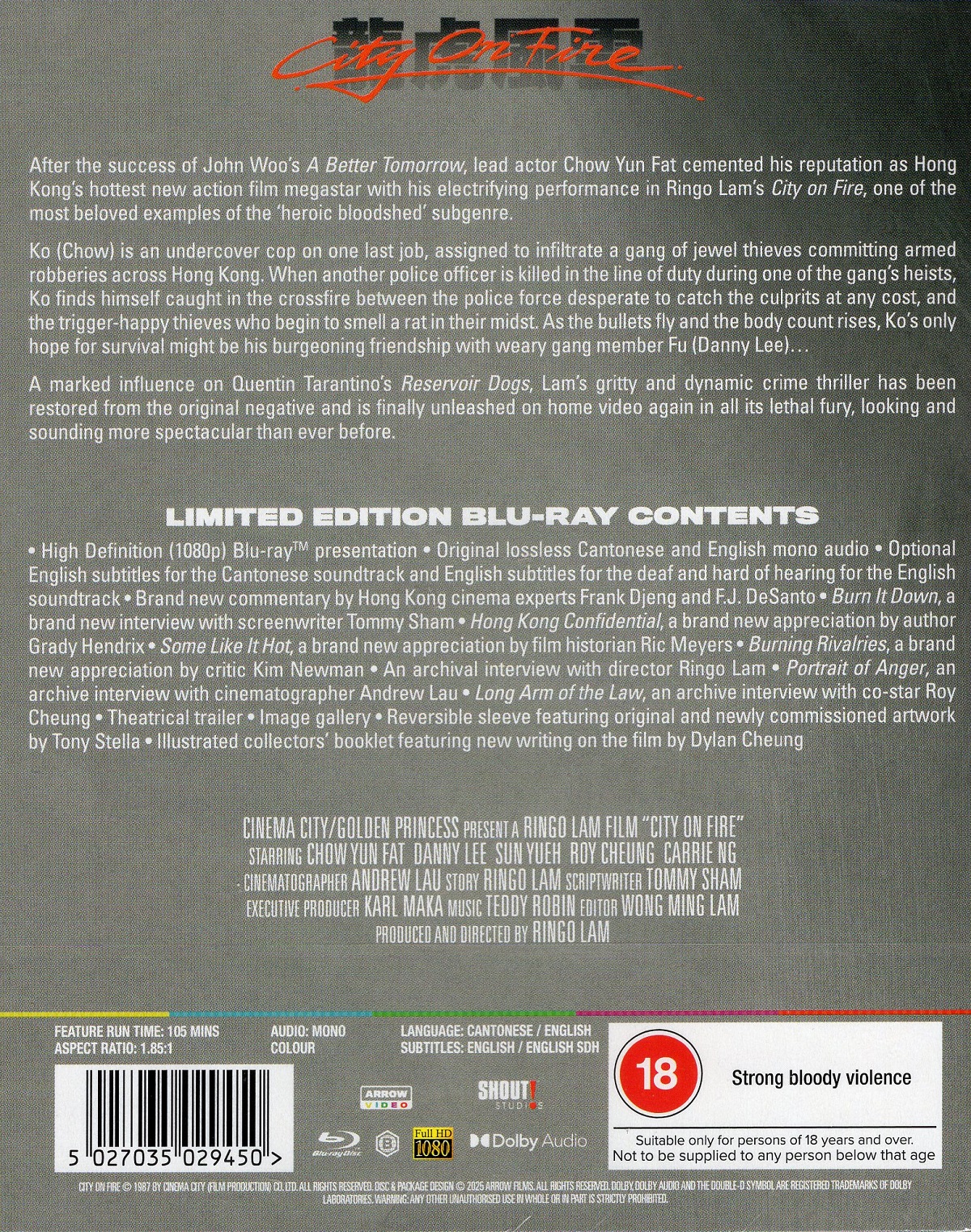 City On Fire (Limited Edition) (ej svensk text) (Blu-ray) - 2
