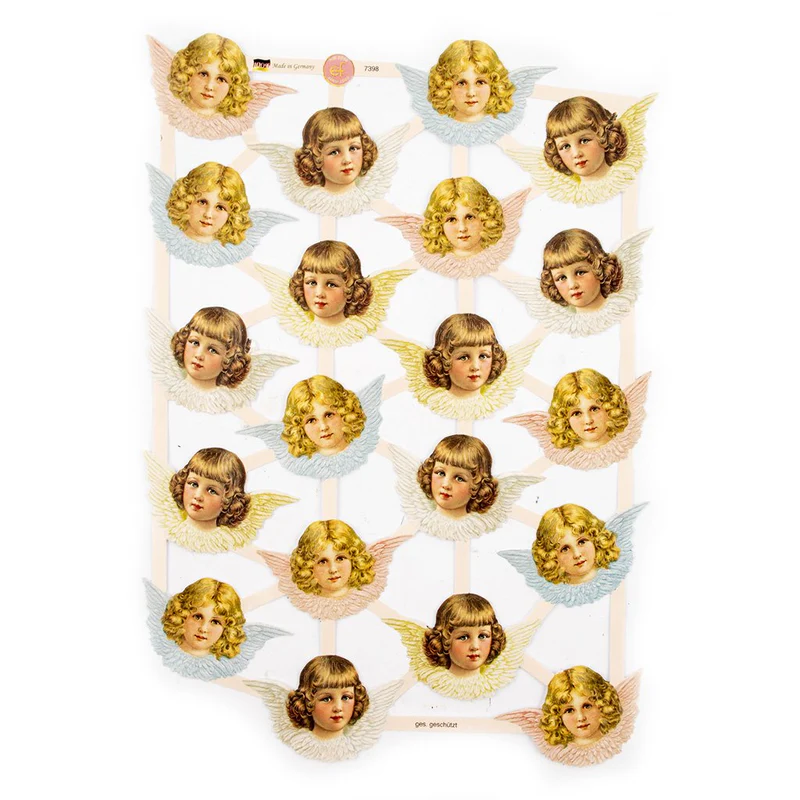 Old fashioned bookmarks - Pastel angels, medium - 2