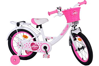 Barncykel Volare Ashley 16 tum – Vit för barn 4–6 år