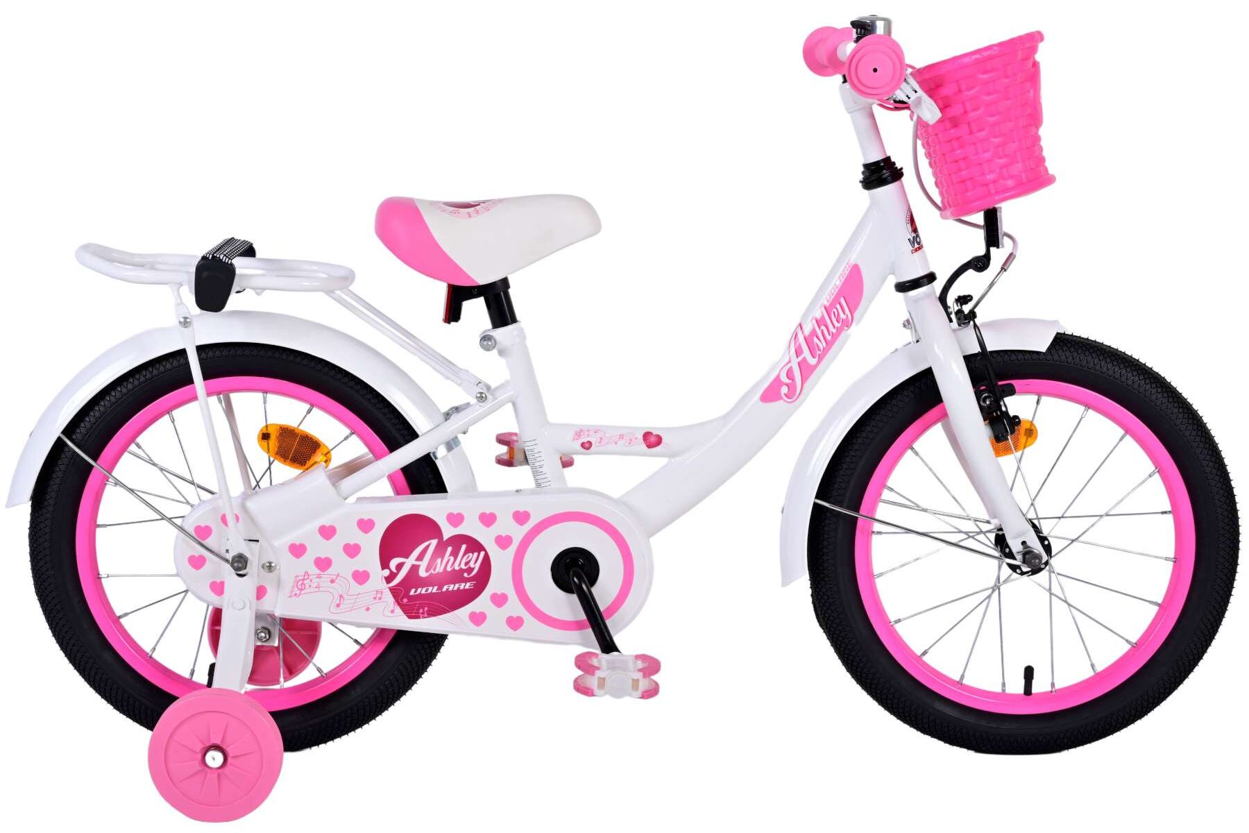 Barncykel Volare Ashley 16 tum – Vit för barn 4–6 år - 8