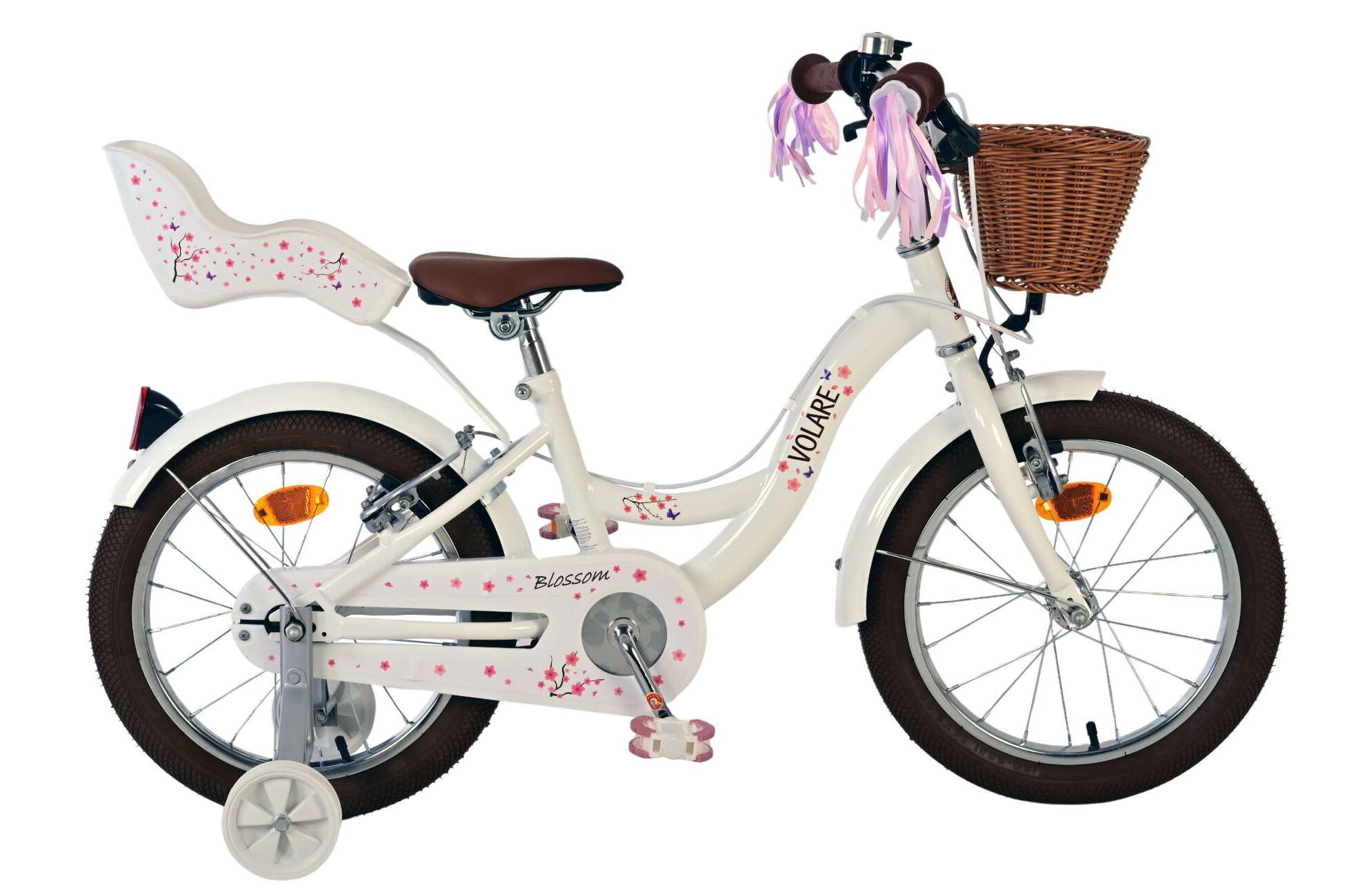Barncykel Volare Blossom 16 tum – Vit för barn 4–6 år - 10