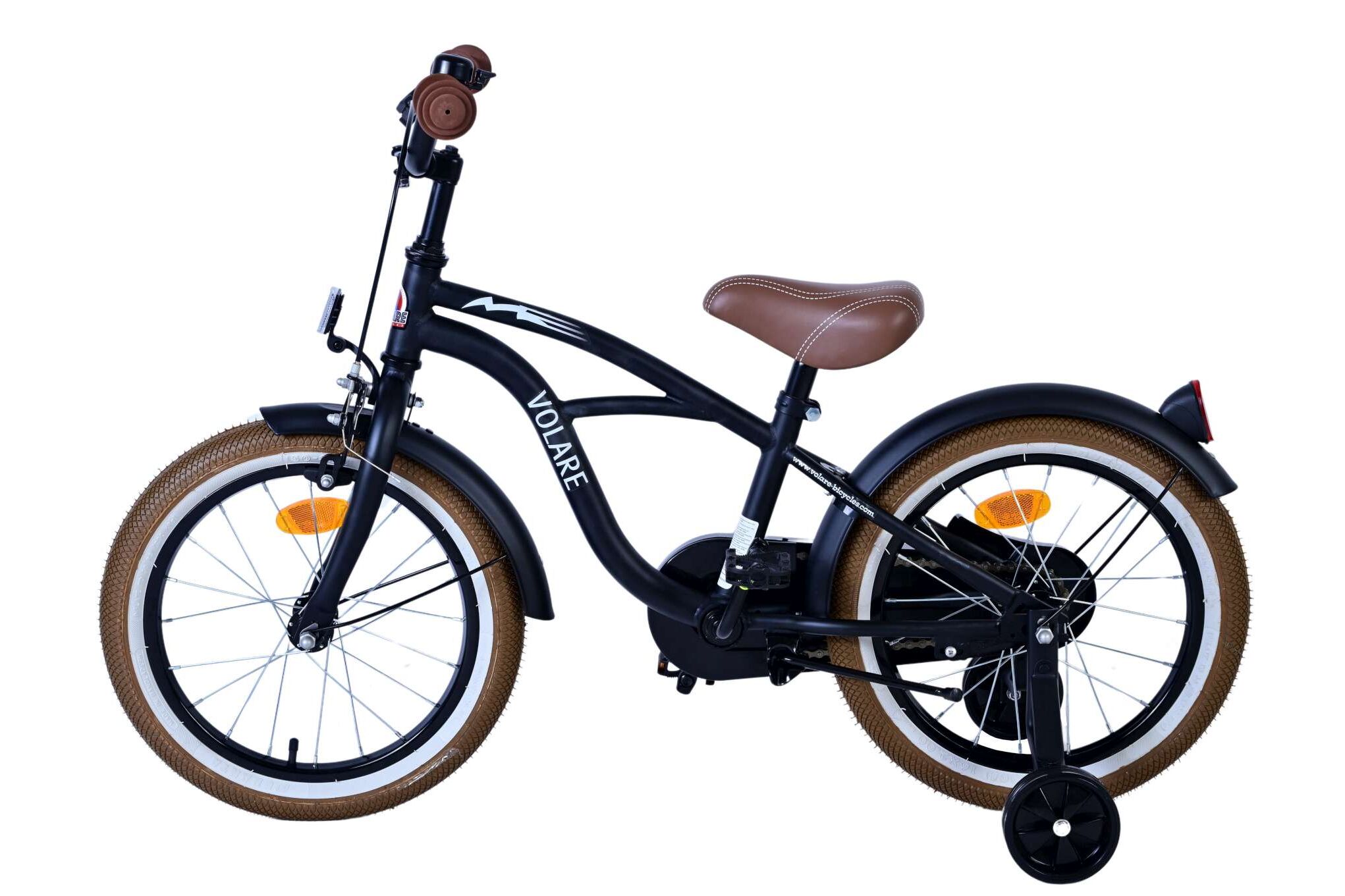 Barncykel Volare Cruiser 16 tum – Svart för barn 4–6 år - 7