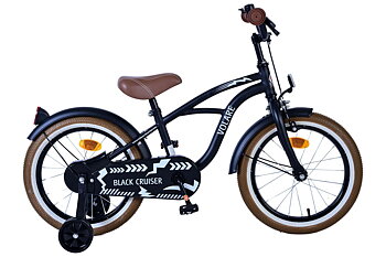 Barncykel Volare Cruiser 16 tum – Svart för barn 4–6 år