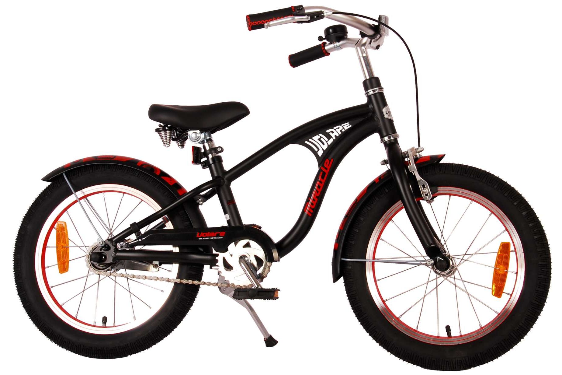 Barncykel Volare Miracle Cruiser 16 tum – Svart för barn 4–6 år