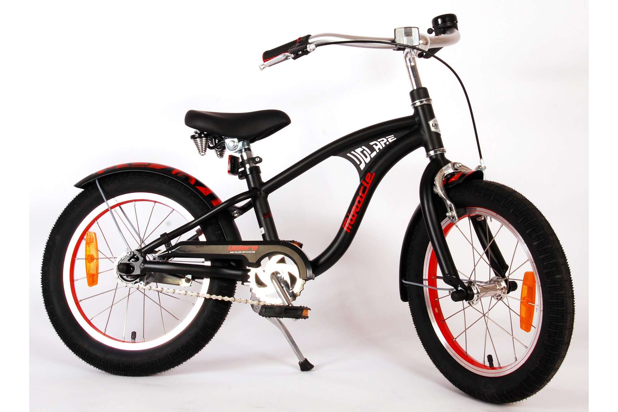 Barncykel Volare Miracle Cruiser 16 tum – Svart för barn 4–6 år - 2