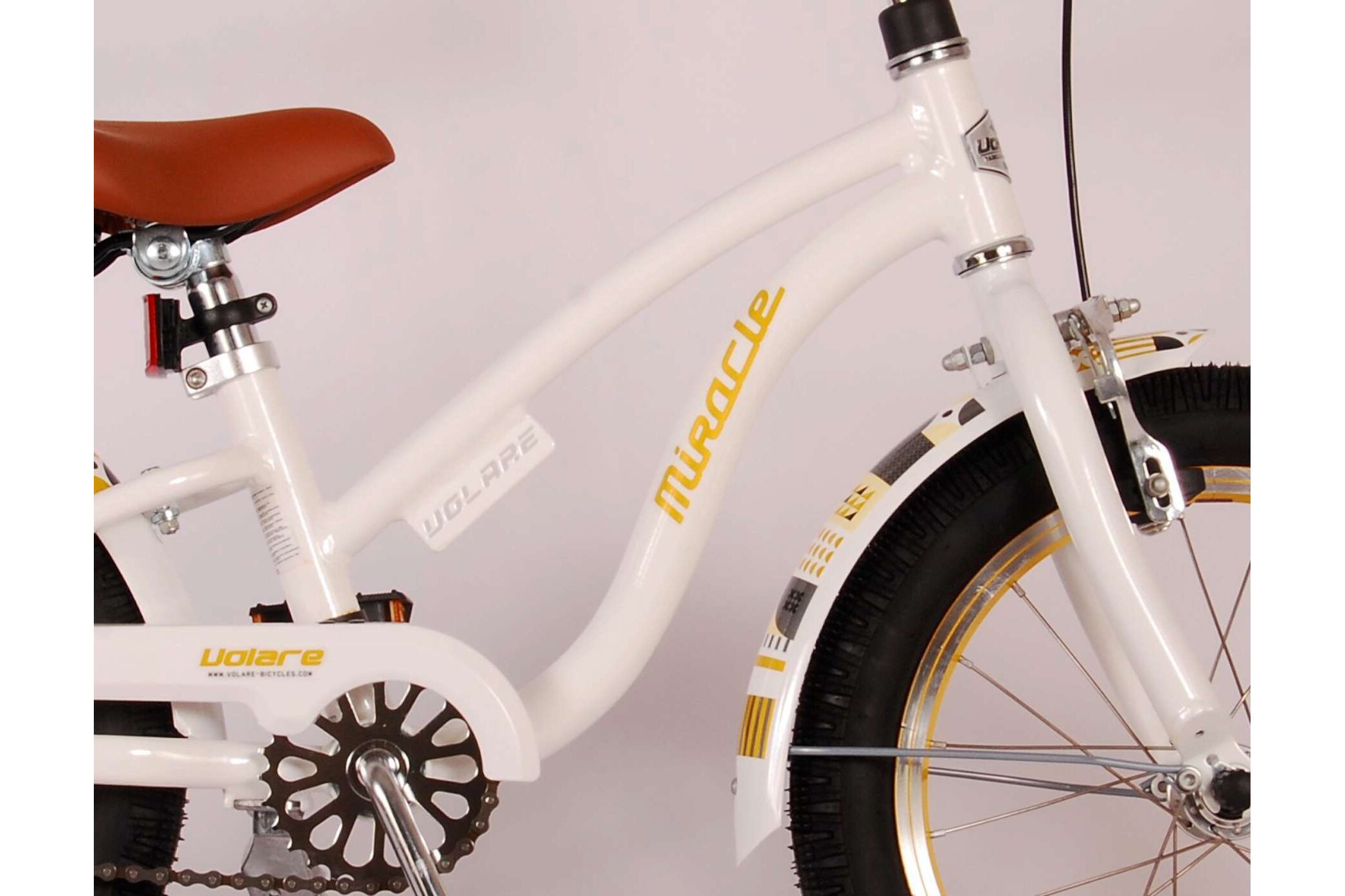 Barncykel Volare Miracle Cruiser 16 tum – Vit för barn 4–6 år - 6