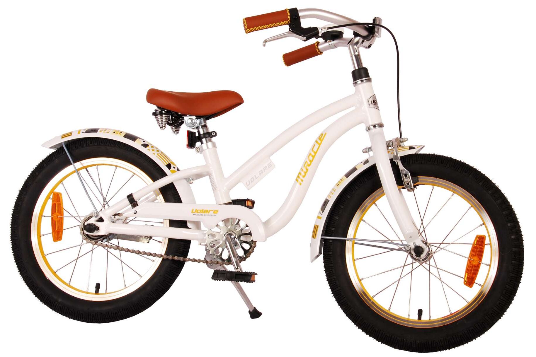 Barncykel Volare Miracle Cruiser 16 tum – Vit för barn 4–6 år