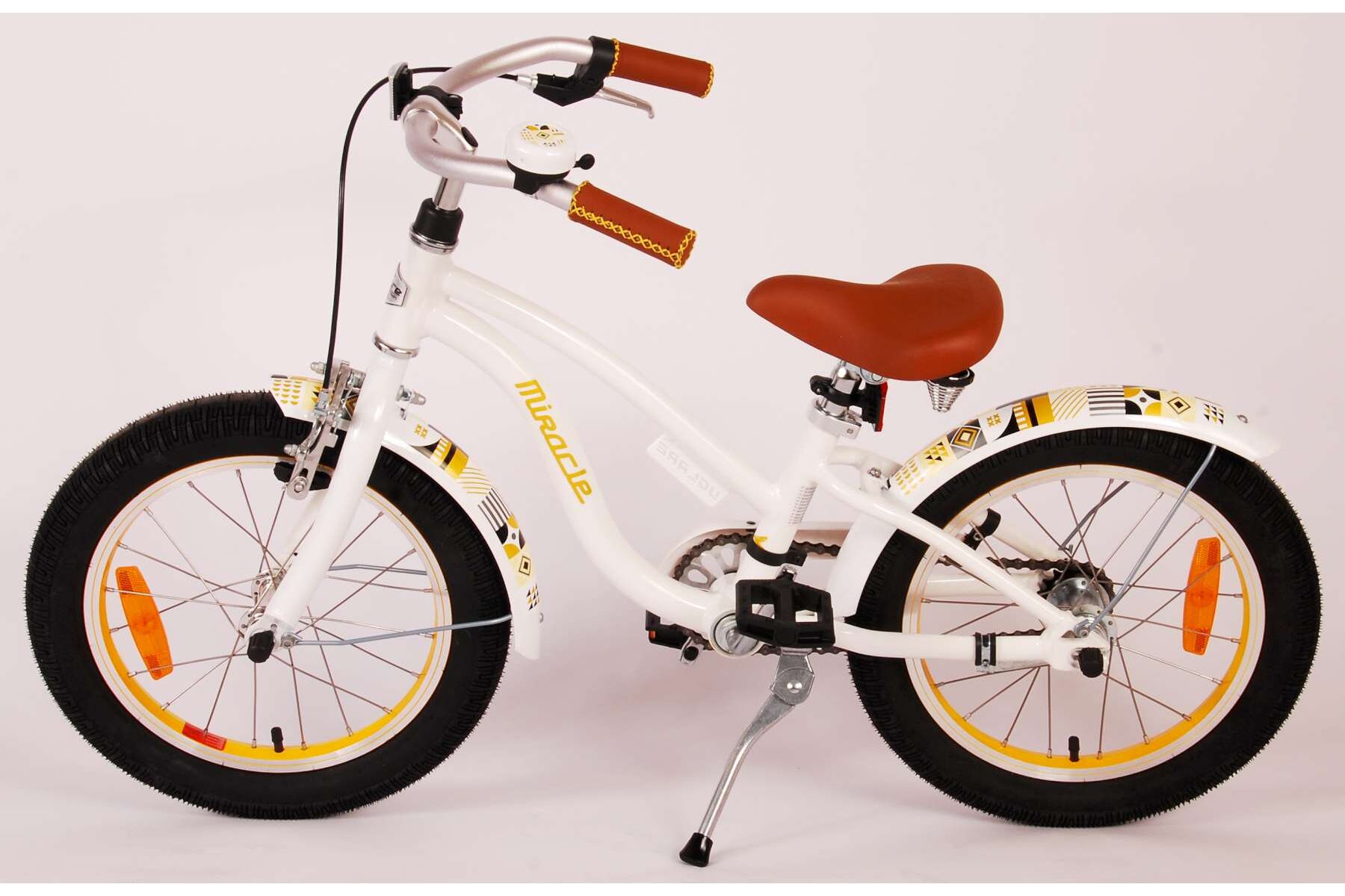 Barncykel Volare Miracle Cruiser 16 tum – Vit för barn 4–6 år - 11