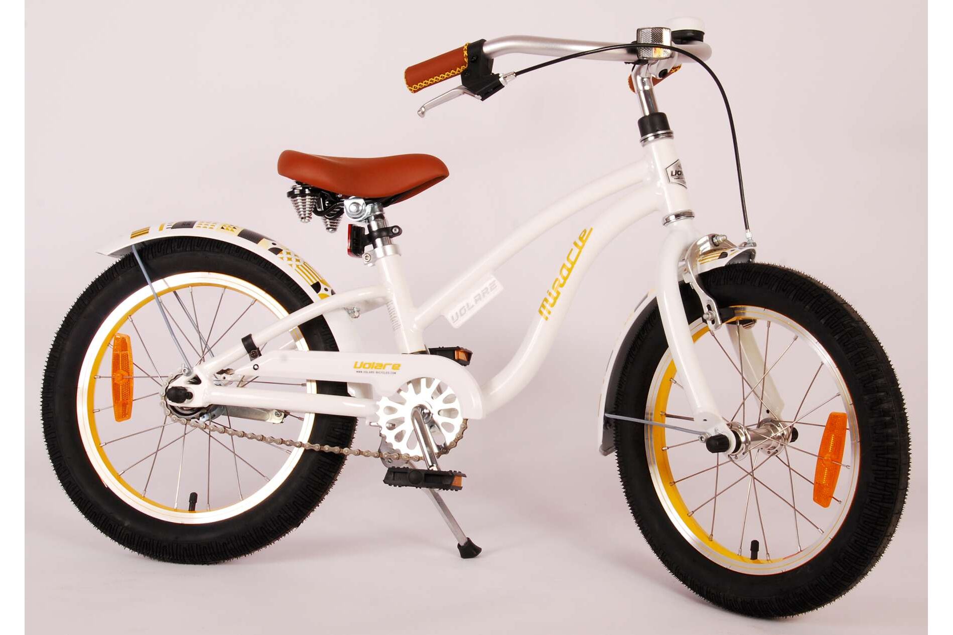 Barncykel Volare Miracle Cruiser 16 tum – Vit för barn 4–6 år - 4