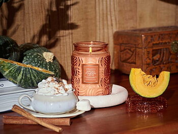 Spiced Pumpkin Latte Large Glass Jar with lid