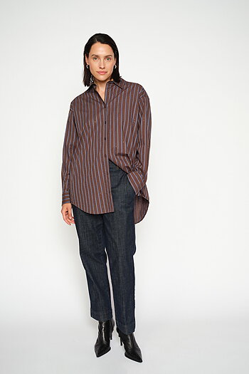 MMDanika Stripe Rhin Shirt Bracken