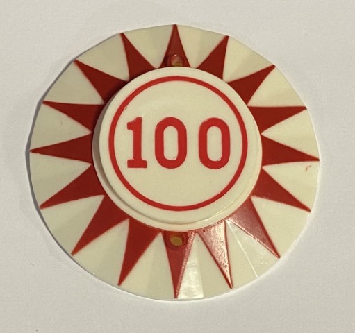 100 Red Star Point Pop Bumper Cap A-3713-17 Hot stamped