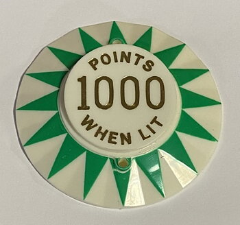 GREEN Star Point Pop Bumper Cap with Gold 1000 Points When Lit