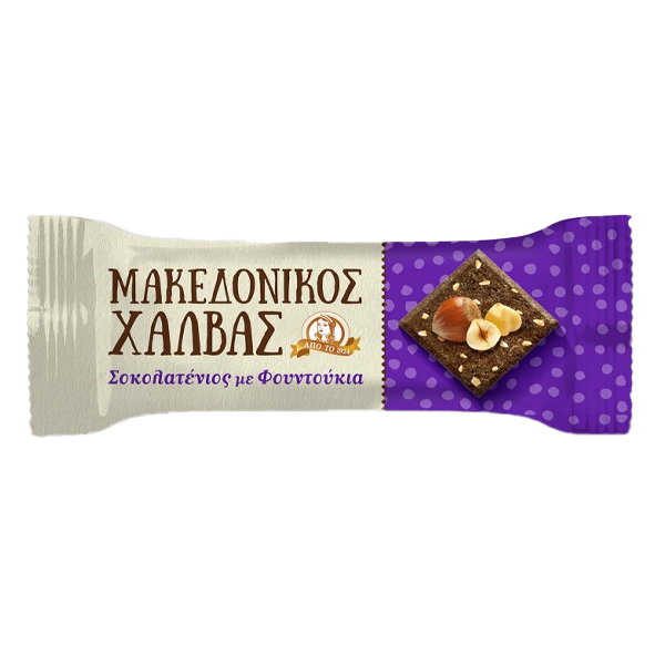 chalvas med Choklad med hasselnötter 40g, makedonikos