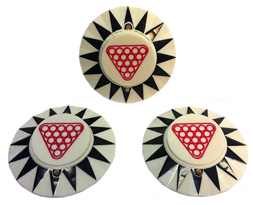 Bally Bumper Cap - Eight Ball (Set/3)