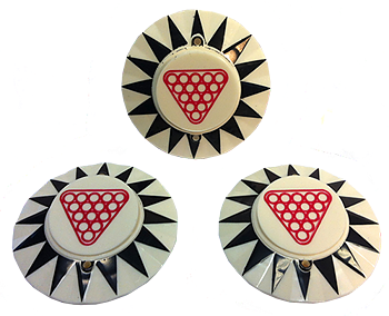Bally Bumper Cap - Eight Ball (Set/3)