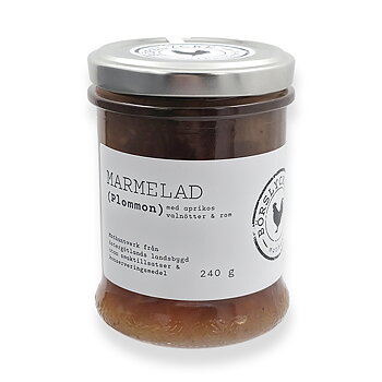 Börslycke Marmelad Plommon med Aprikos, Valnötter & Rom, 240 g